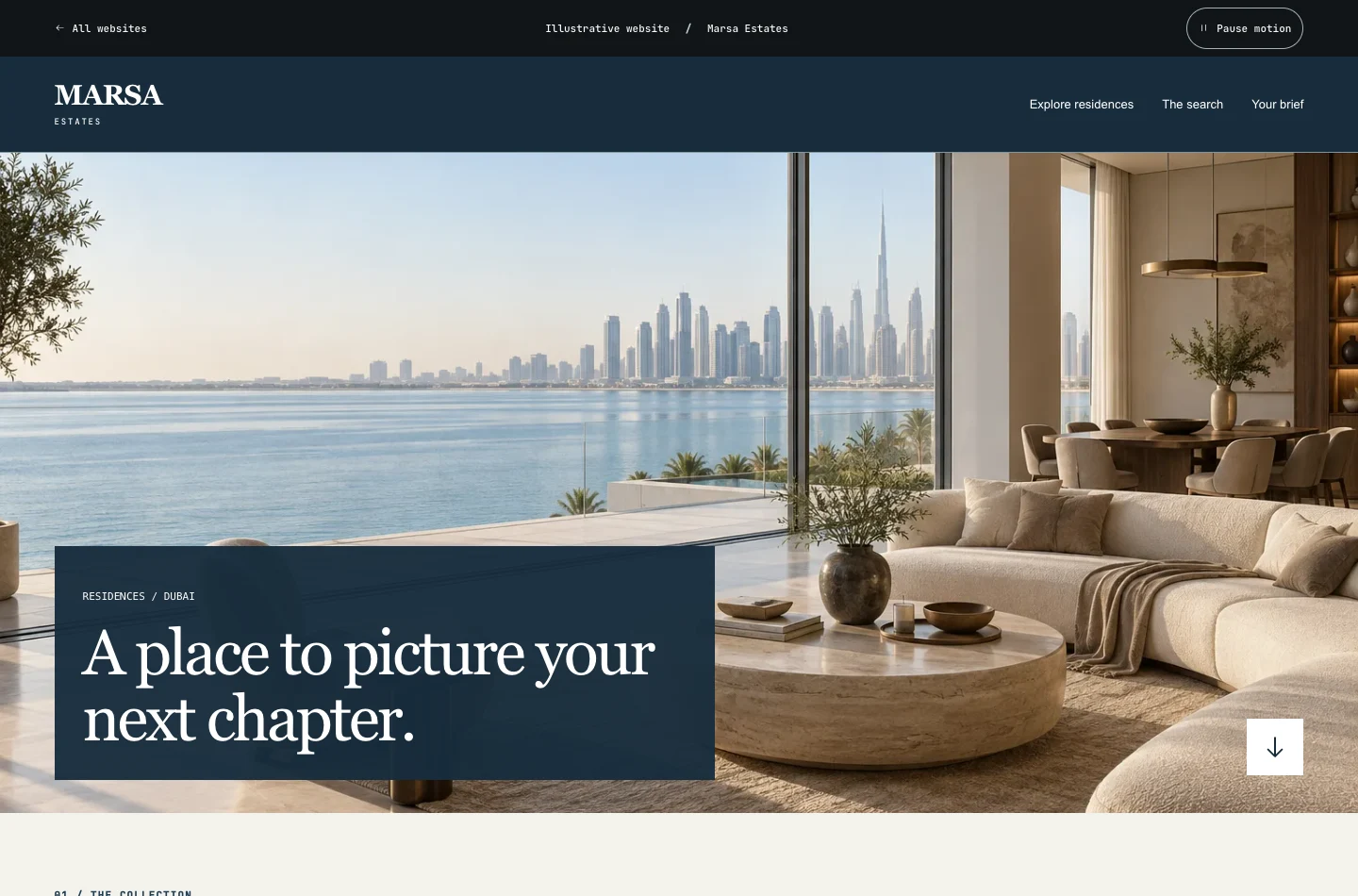 Marsa Estates. Explore the shape of a residence, compare the details and start a conversation with a clearer brief.